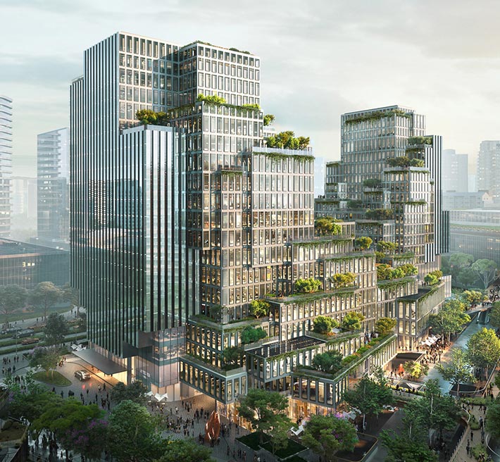 Urban Glen by Büro Ole Scheeren, Hangzhou, China