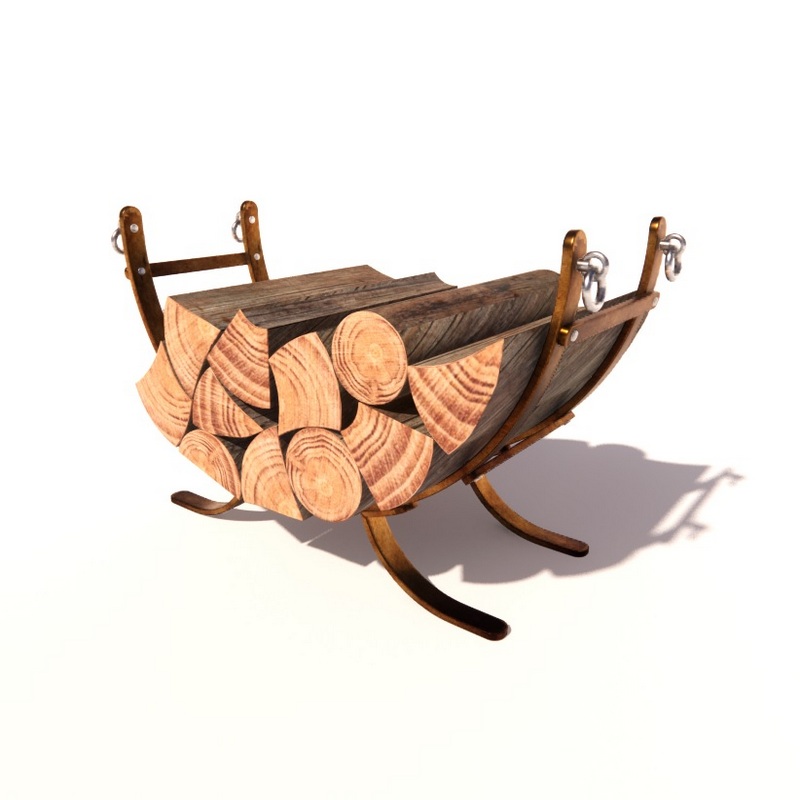 Logs 3D model large preview
