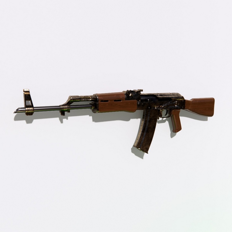 gun kalashnikov ak 47 3D Model Preview #8a939689