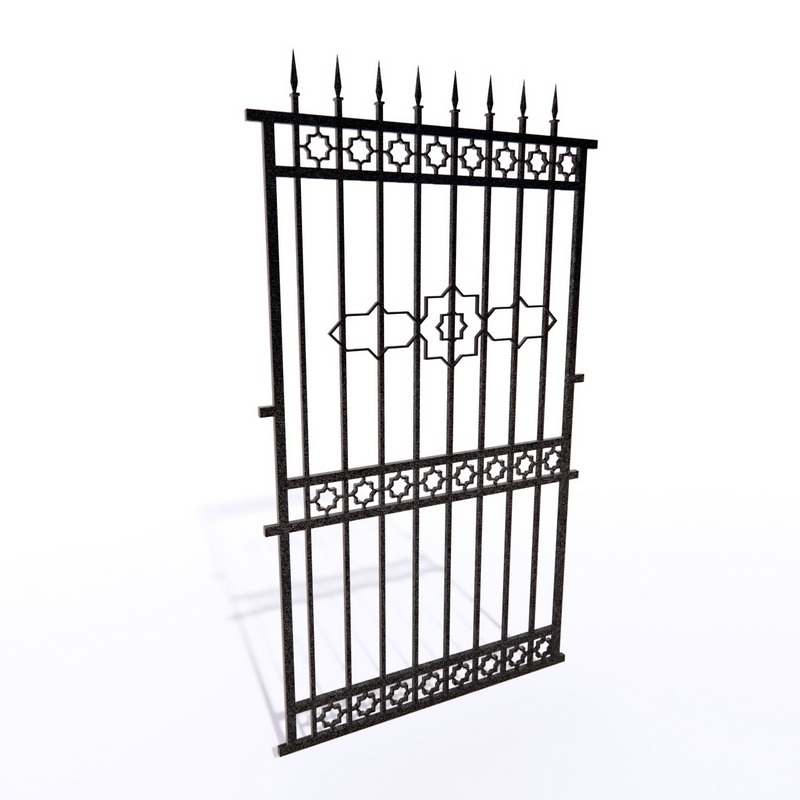 fence gate set door 3D Model Preview #0f12db8a