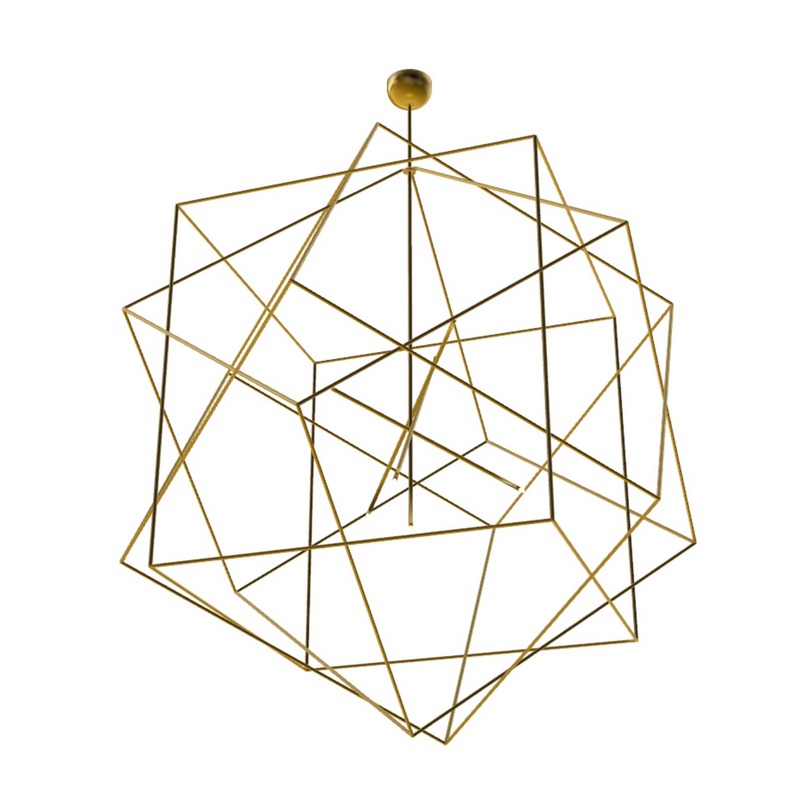 luster hubert le gall - polyedres chandelier 3D Model Preview #0e0b419f