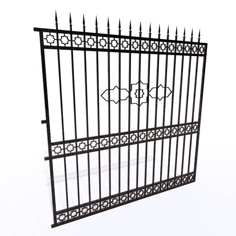 fence gate set door bg 3D Model Preview #ed91d0db