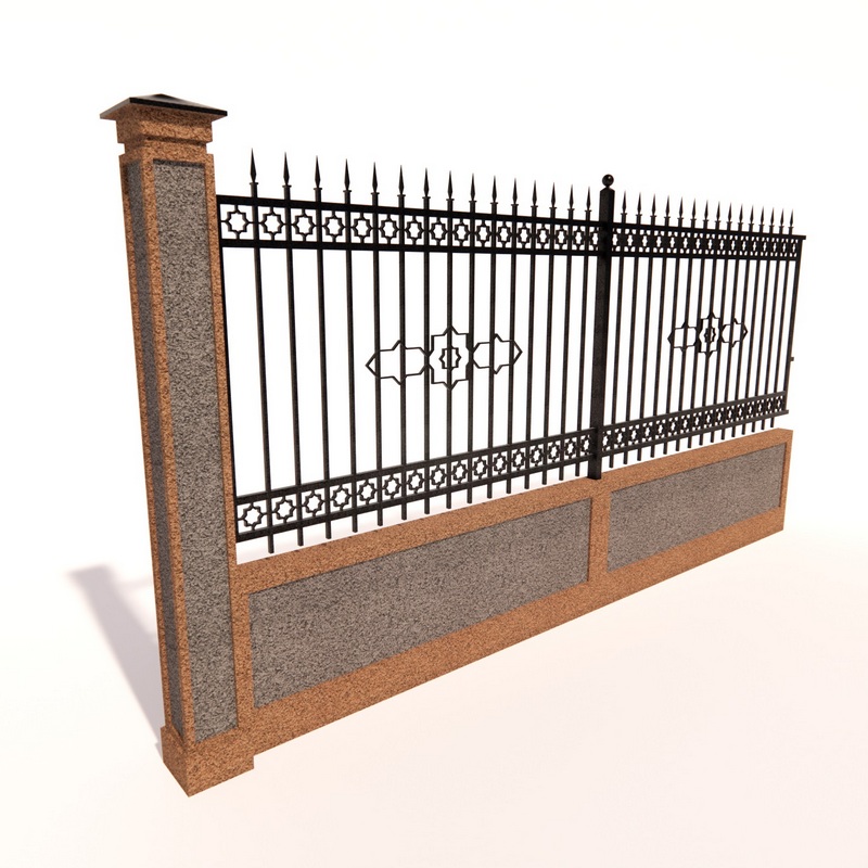 fence gate set 3D Model Preview #2900c41b