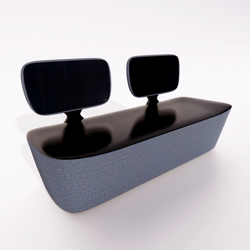 moroso x-seat bench sofa 3D Model Preview #54ee5cce
