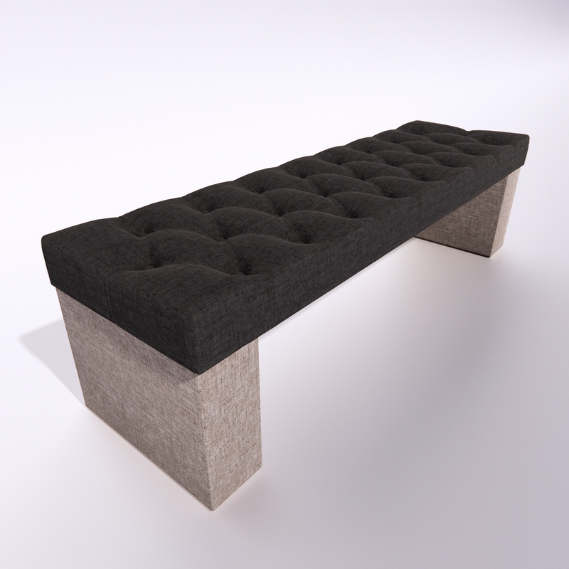 ottoman mid century pouf 3D Model Preview #6388da71