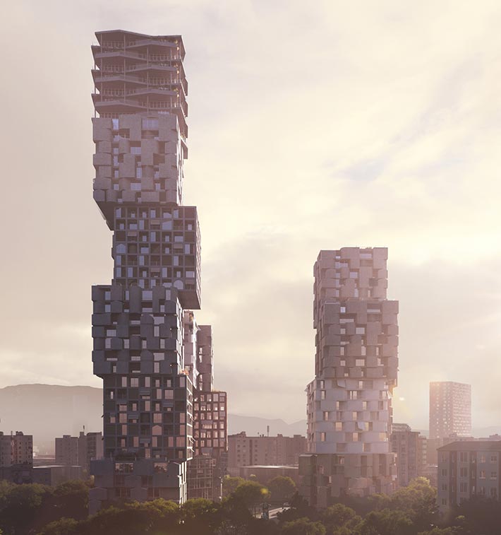 Hora Vertikale Towers by OODA, Tirana, Albania