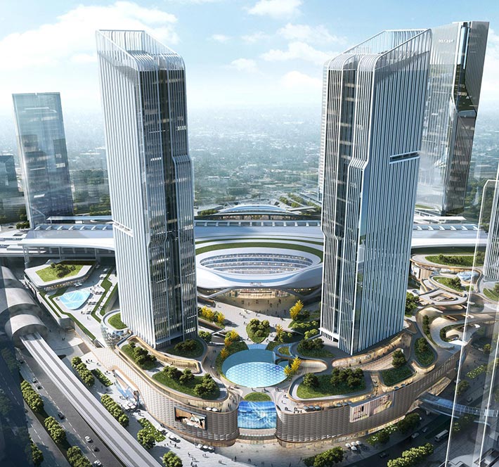 Humen High-speed Railway Station by Aedas, Dongguan, China