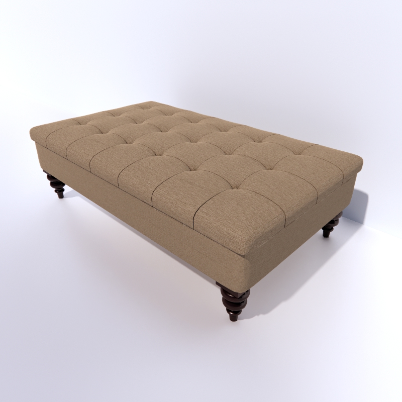 Ottoman 3D model large preview