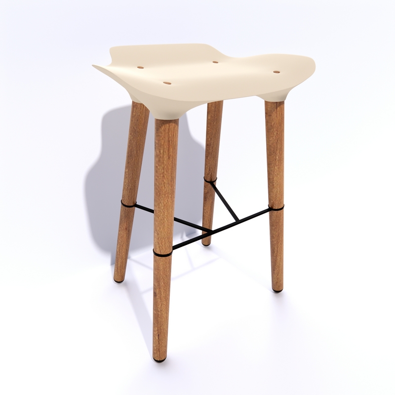 pilot stool quinze & milan bar chair 01 3D Model Preview #4e1315e2