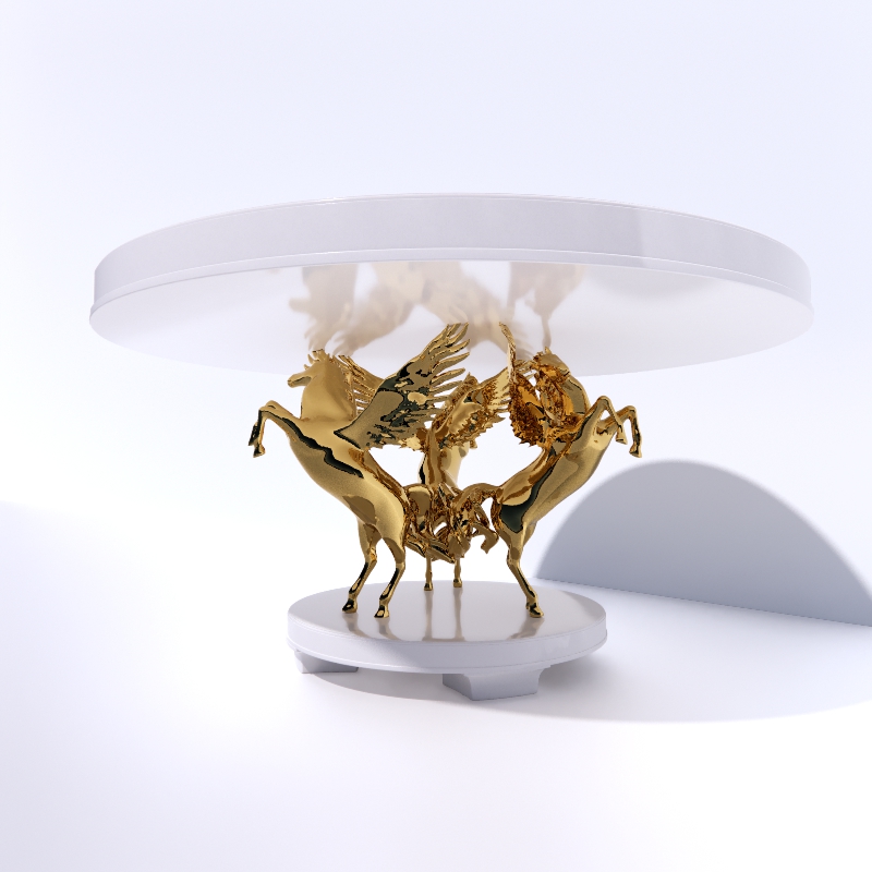 Coffee table 3D model large preview