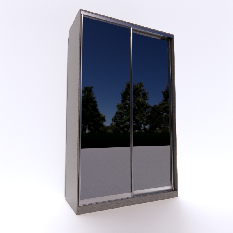 sliding wardrobe 1500 3D Model Preview #0c10105a