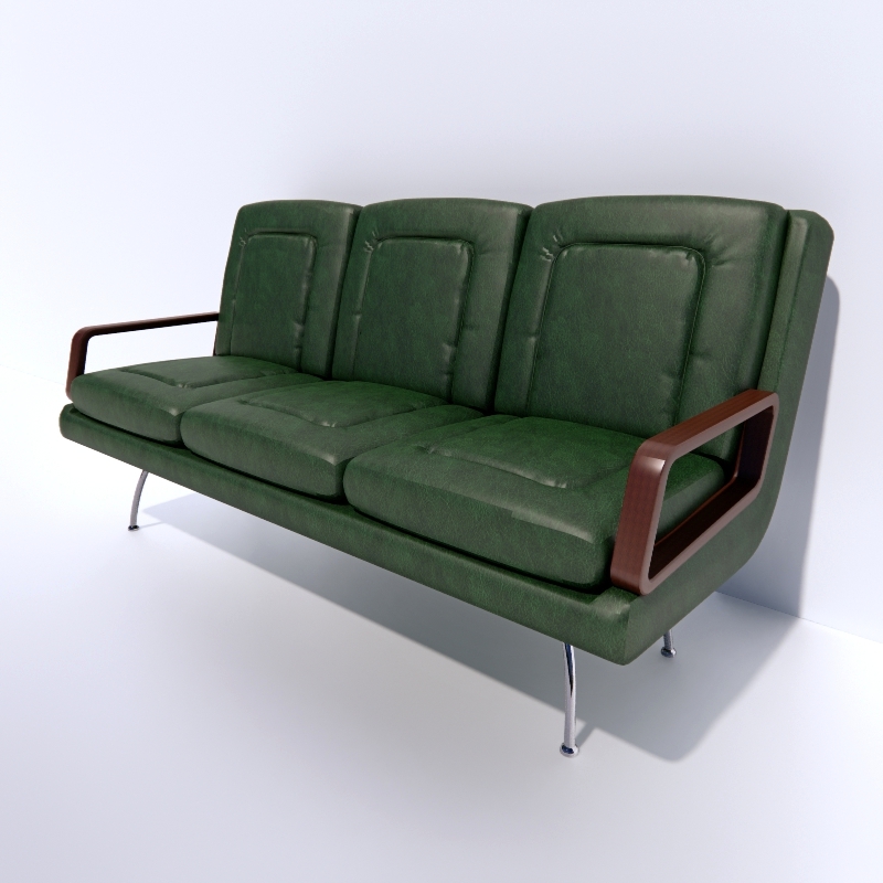 sofa and armchair set 3D Model Preview #c81b35dd