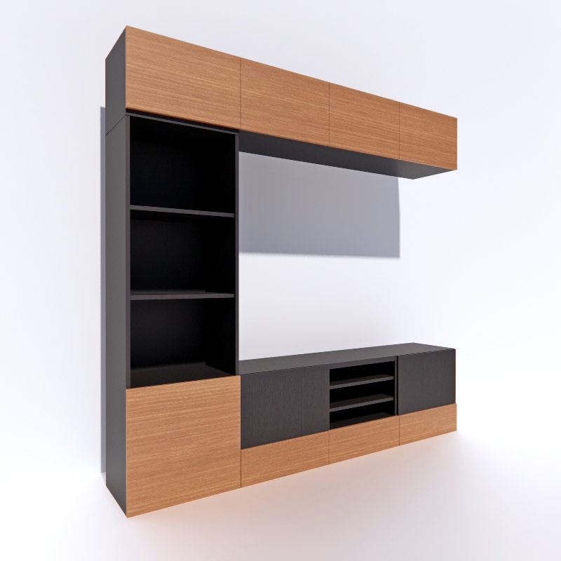 TV stand 3D model large preview