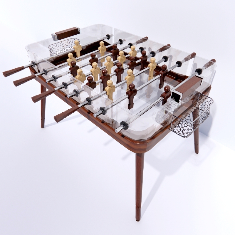 3D Foosball table preview