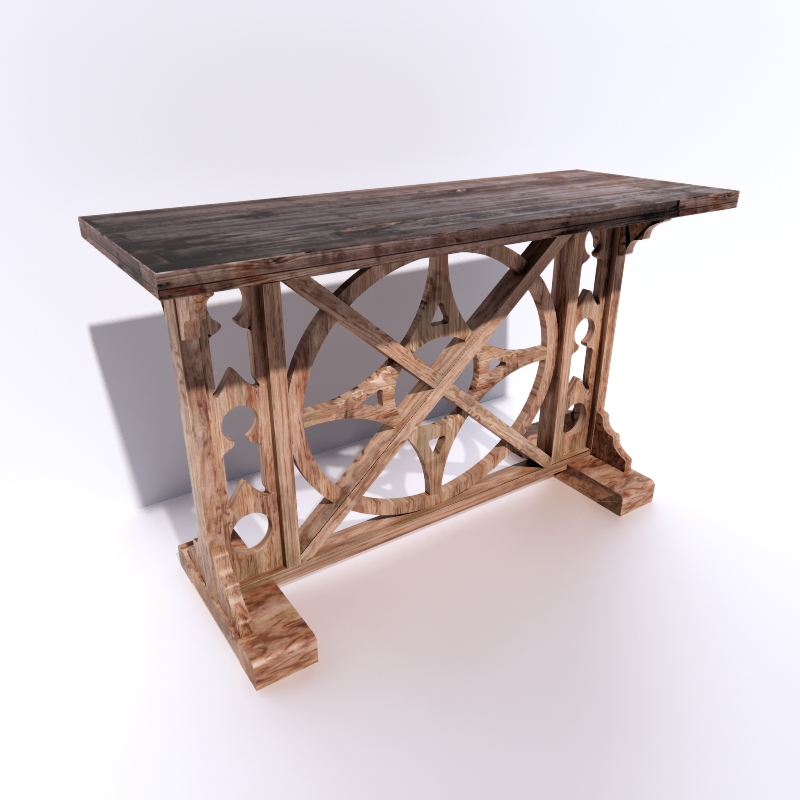 table retro console 3D Model #c7948bfd