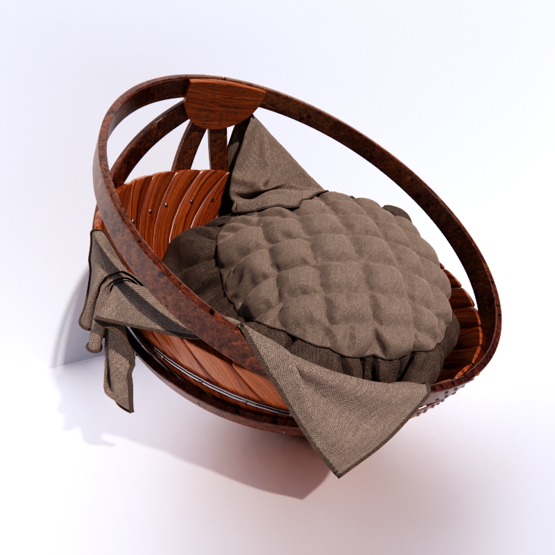 rocking chair cradle 3D Model Preview #cf481956