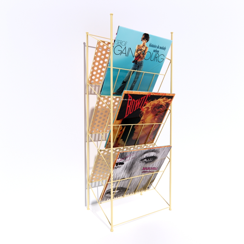 urban outfitters corner store vinyl record rack 3D Model Preview #f12284ba