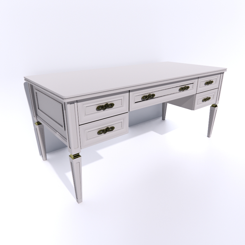 Desk 3D model large preview