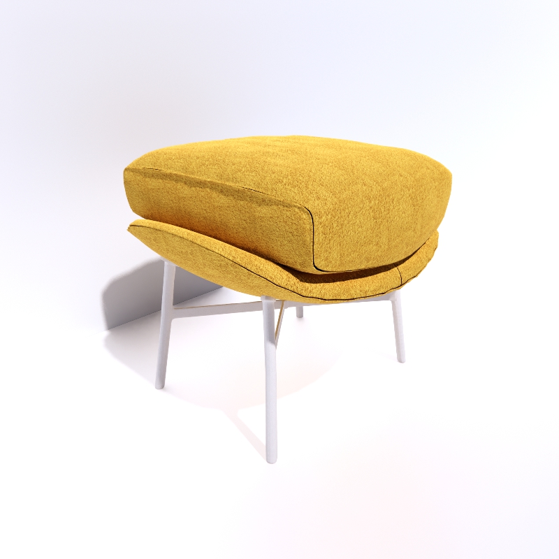 Pouf 3D model large preview