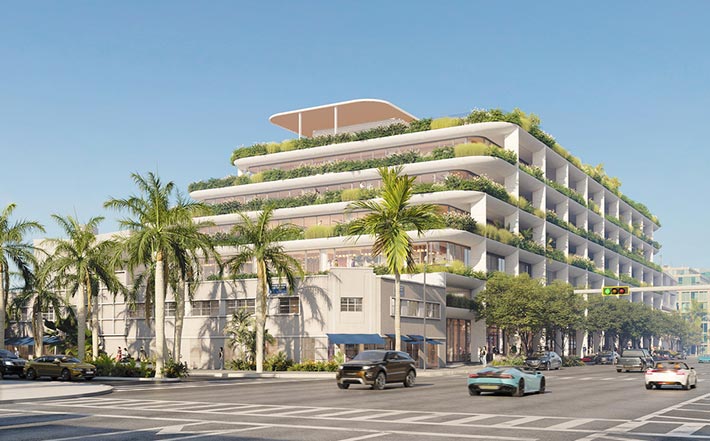 "The Aalton" building by Foster + Partners, Miami Beach, FL, USA