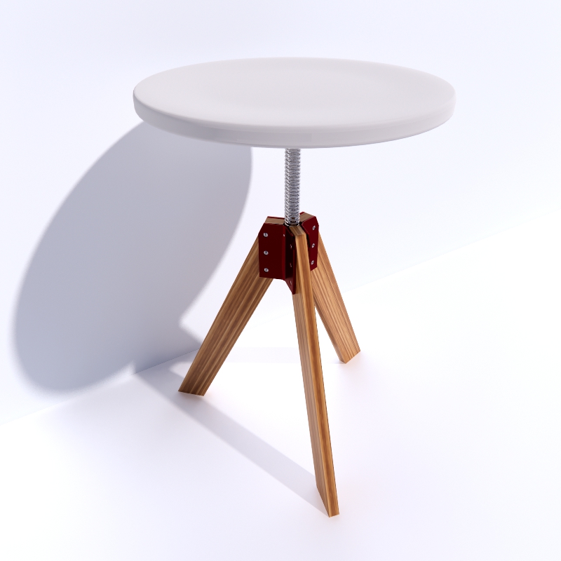 zanotta giotto stool chair 3D Model Preview #8f0ee48c
