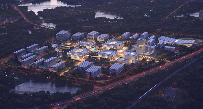 New university campus by gmp, Wuxi, China