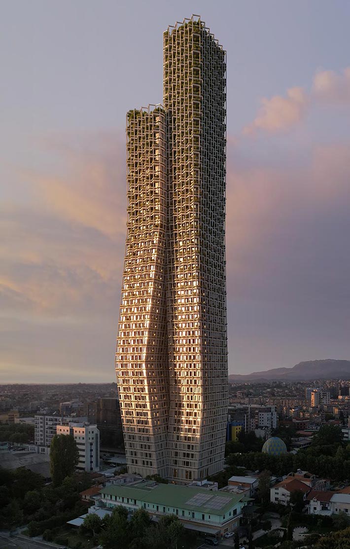 Bond Towers by OODA, Tirana, Albania