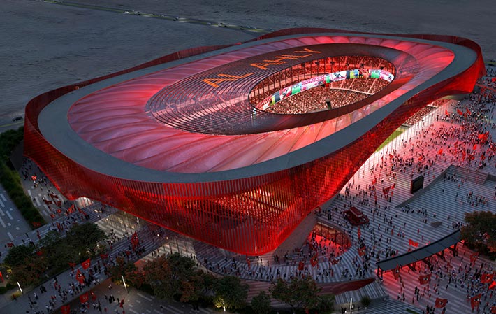 Al Ahly football stadium by Gensler, Cairo, Egypt