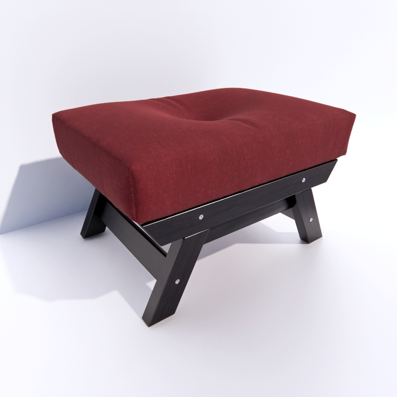 Pouf 3D model large preview