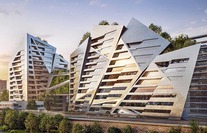 Mixed-use building by Studio Libeskind, Paris, France