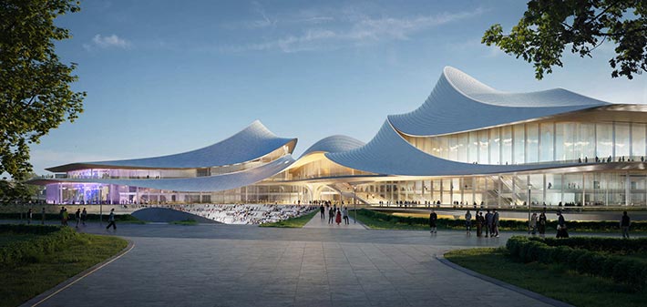 Cao'e River Culture and Art Center, Shaoxing, China