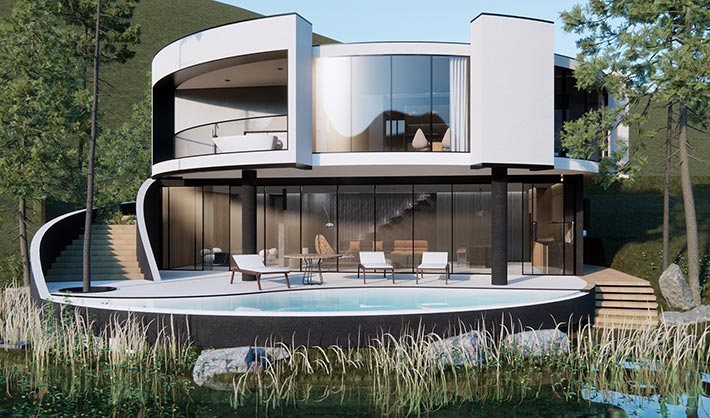 Lakeside Villa by Yaqiong Song, Xuancheng, China