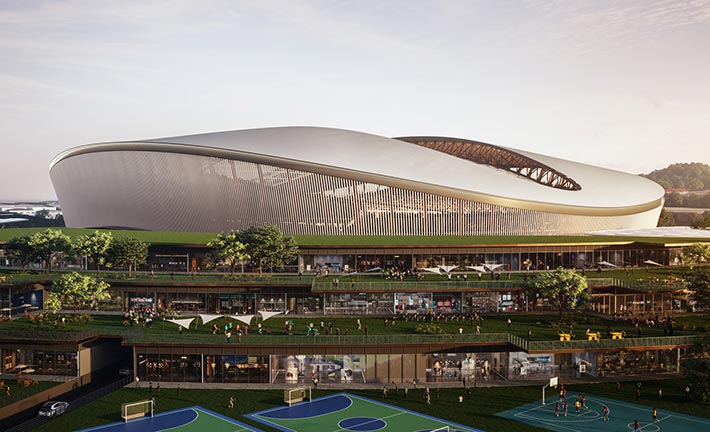 Shah Alam sports complex by Populous, Selangor, Malaysia