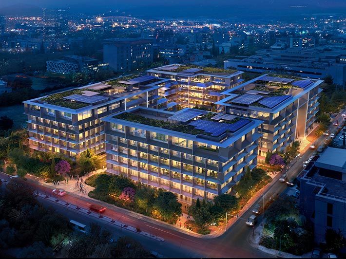 "The Grid" office complex by Foster + Partners, Athens, Greece