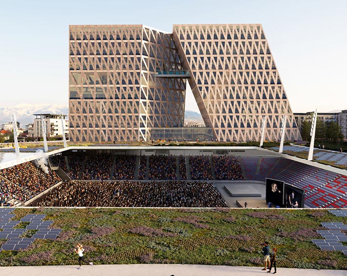Selman Stërmasi Stadium by OMA, Tirana, Albania