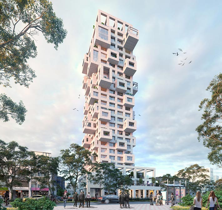 Out of the Box tower by MVRDV, Tianmu, Taiwan