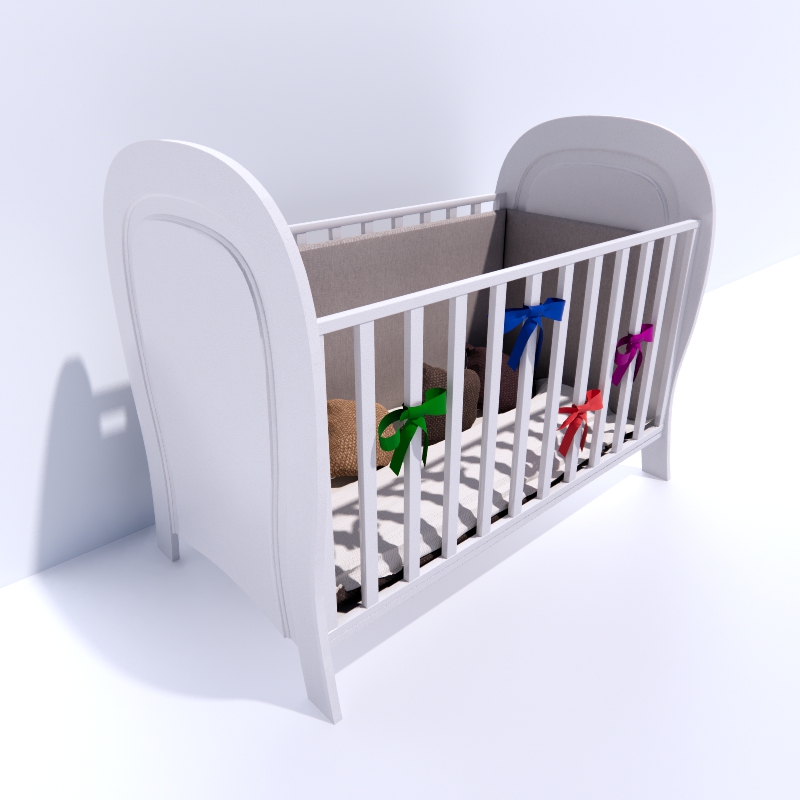 Bed 3D model large preview