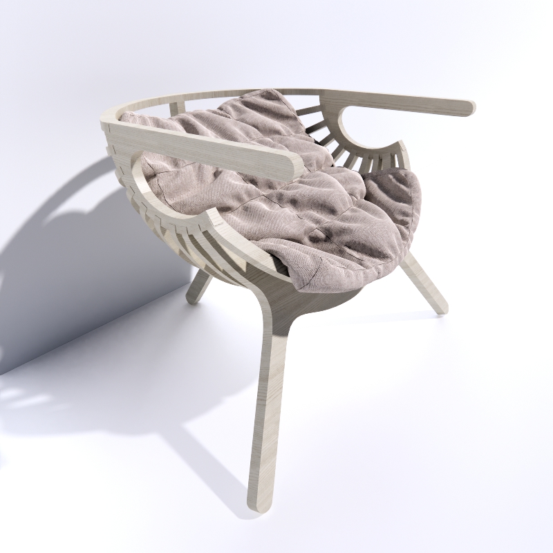 Armchair 3D model large preview