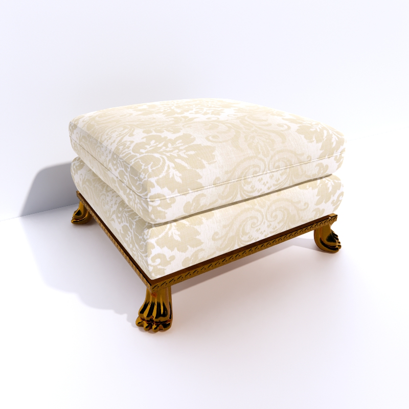 Pouf 3D model large preview