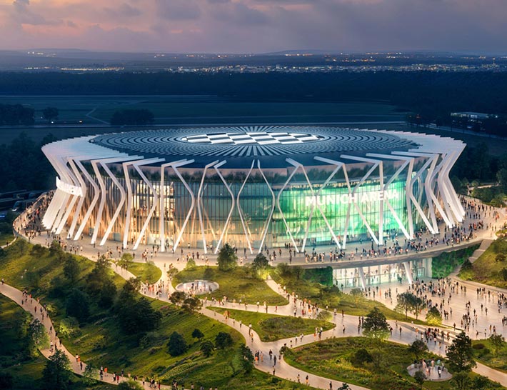 Munich Arena by Populous, Munich, Bavaria, Germany