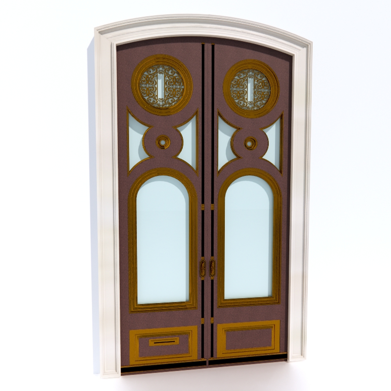 Entrance Door W free 3D model - 3D model önizlemesi