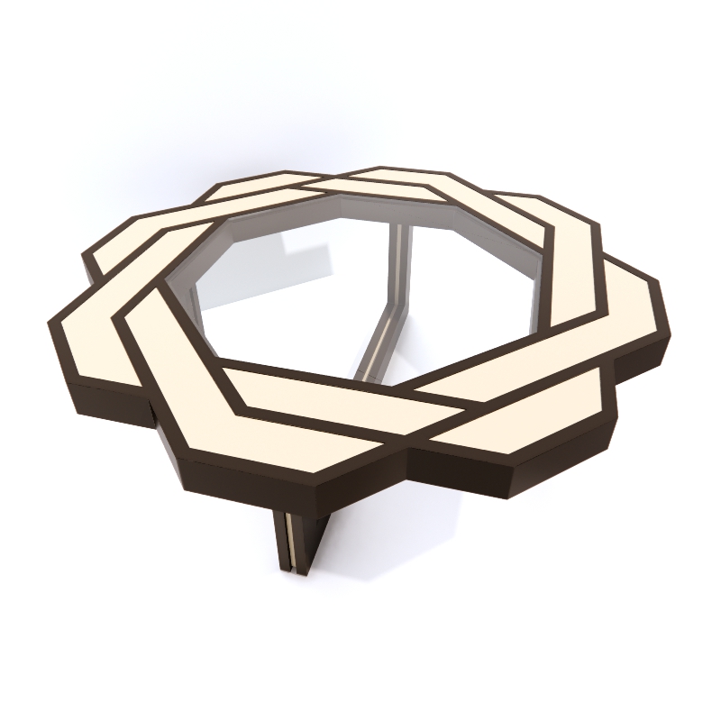 Coffee table 3D model large preview