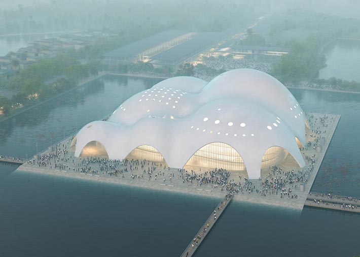 Isola della Musica opera house by Renzo Piano, Hanoi, Vietnam