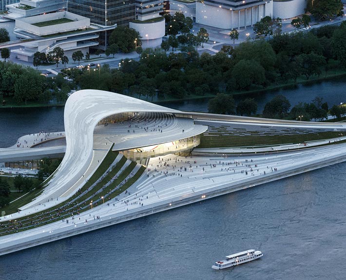 Qiantang Bay Art Museum by Snøhetta, Hangzhou, China