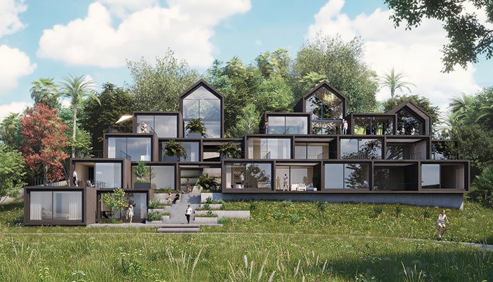 Modular collective housing prototype, Roatán, Honduras