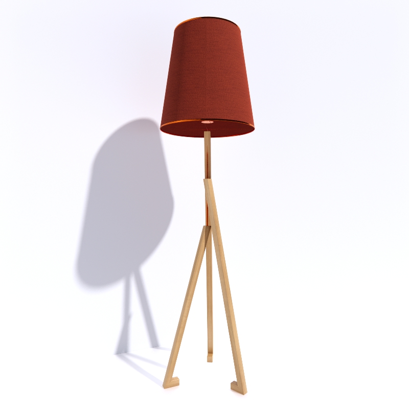 Floor lamp 3D model large preview