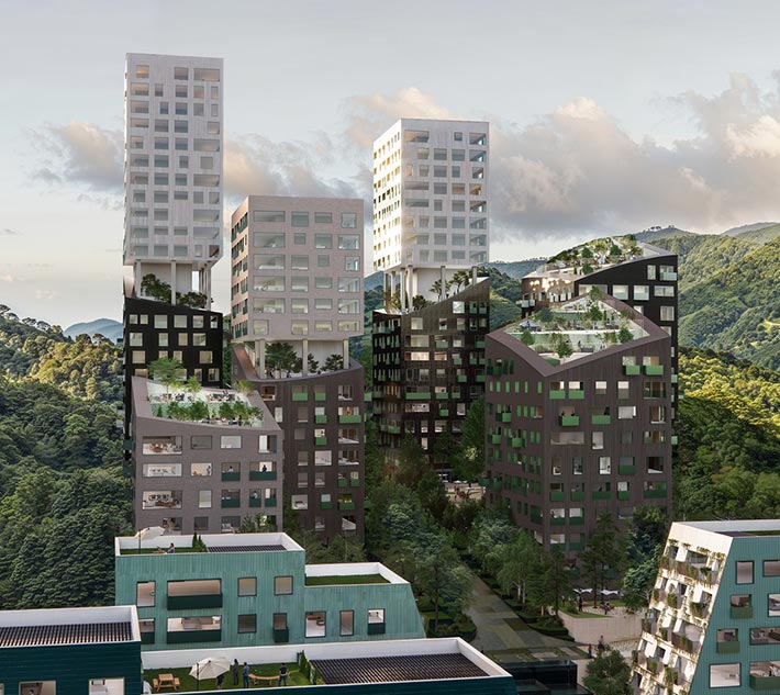 Busan Slope Housing by OMA, Busan, South Korea