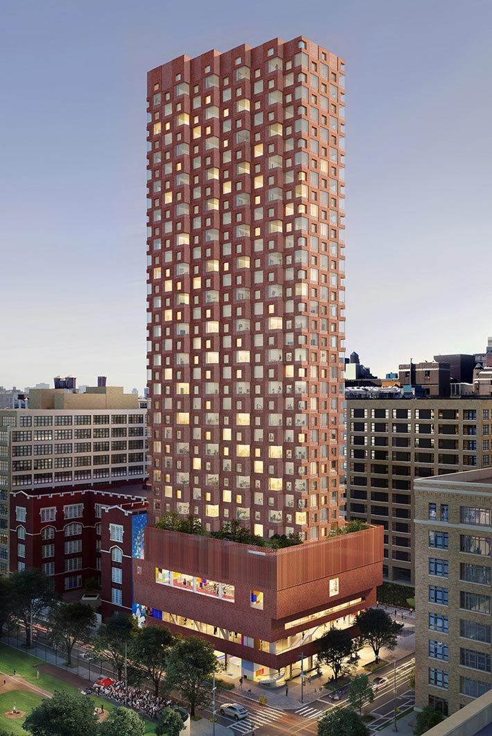 Hudson Mosaic skyscraper, New York City, USA