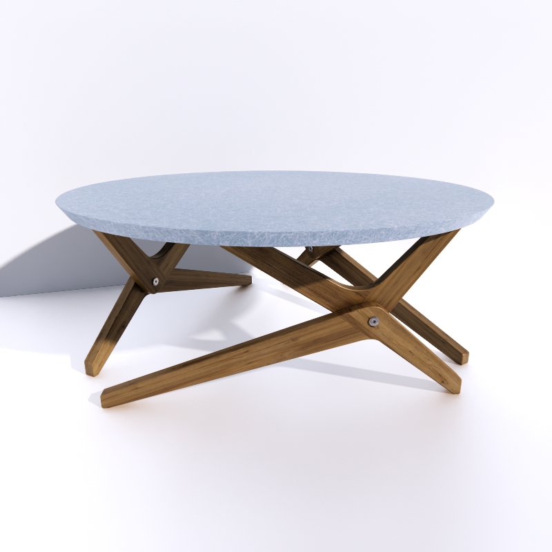 boulon blanc transformer coffee table 3D Model #1488f6de
