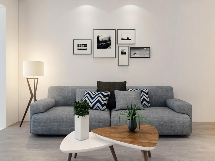 The Contemporary Interior Design of a Bright Living Room — Outsourceplan — Kuala Lumpur, Malaysia